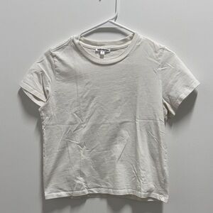 Reformation Short Sleeve Crew Tee in white